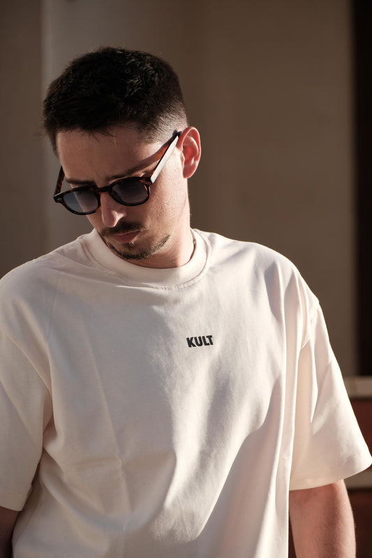 T-shirt “Singularity” – Cream/Black
